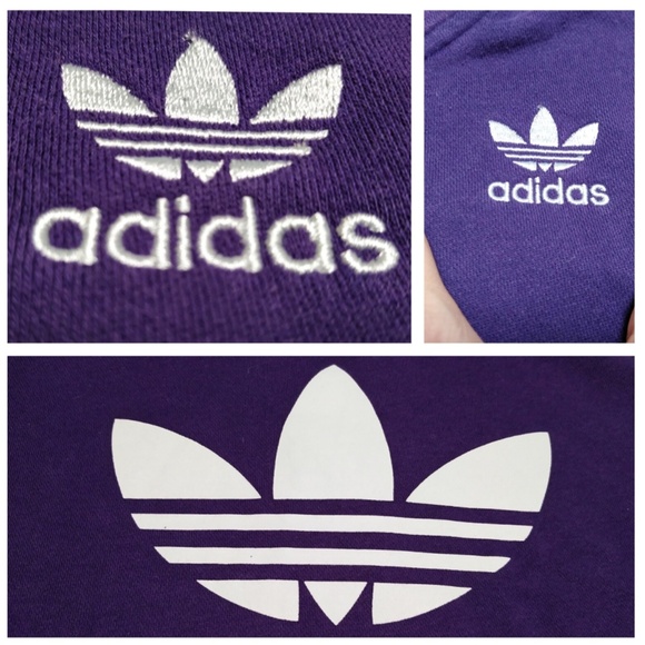 ADIDAS Hooded Sweatshirt Long Sleeved Womens pink and Purple color block - Picture 15 of 15